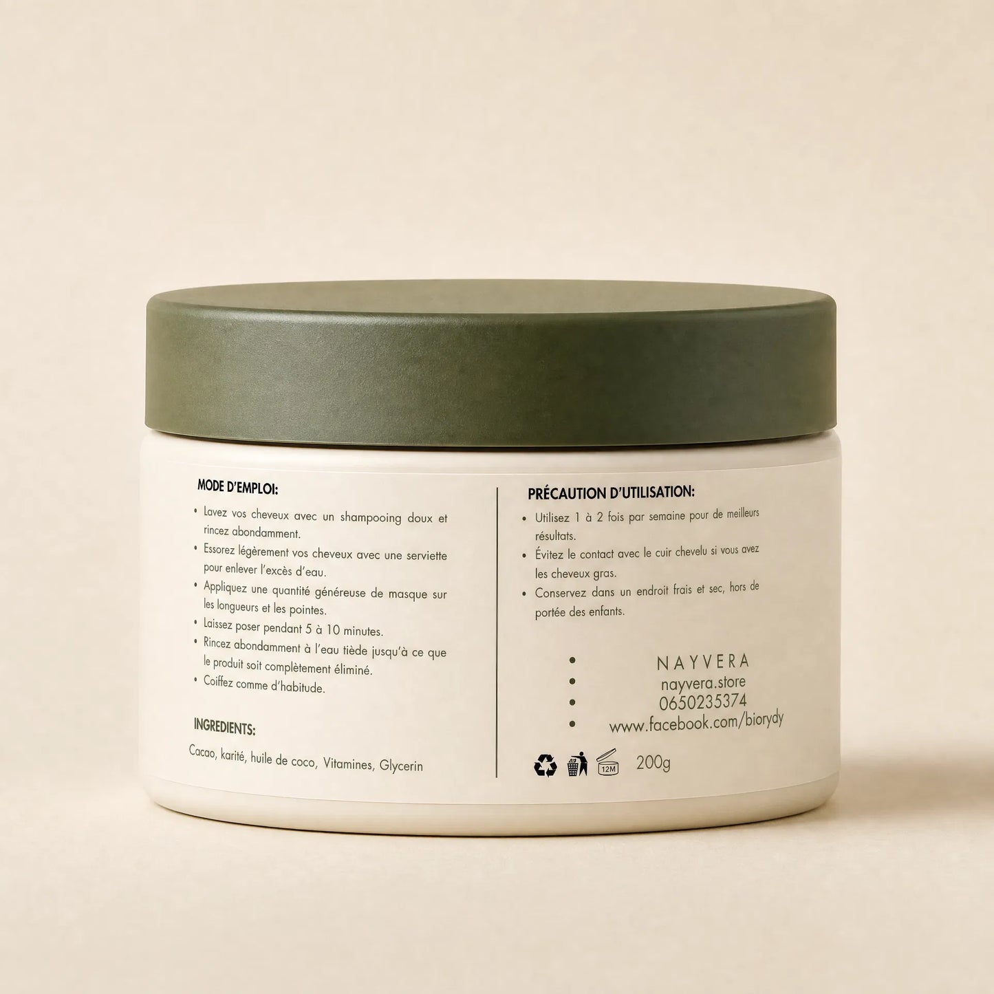 NAYVERA Hydrating Hair Mask — 200 g