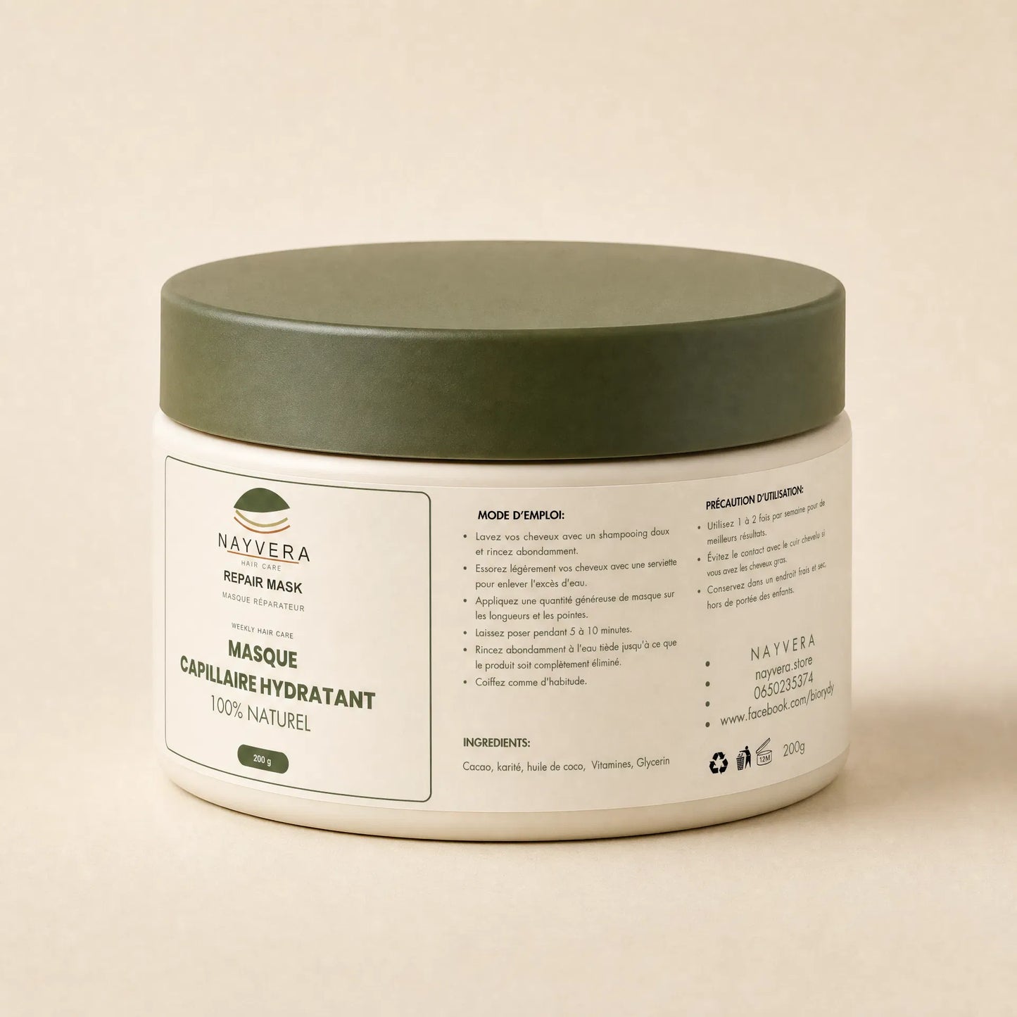 NAYVERA Hydrating Hair Mask — 200 g